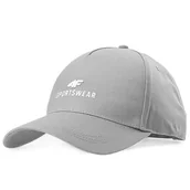 Czapki i chusty sportowe damskie - Czapka 4F Strapback WSS24ACABU26625S - szara - miniaturka - grafika 1