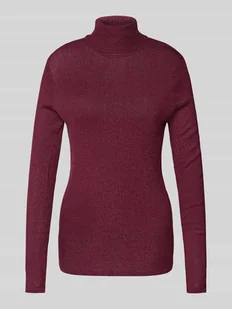 Sweter z dzianiny z golfem model ‘TORONTO’ - Swetry damskie - miniaturka - grafika 1