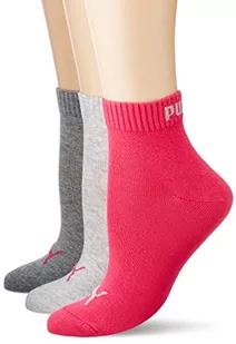 PUMA Skarpety Unisex Plain Quarter (3 sztuki), szary melanż (Middle Grey Melange), 42 EU - Skarpetki damskie - miniaturka - grafika 1