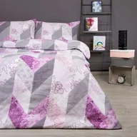 Pościel - Darymex Pościel bawełniana 220x200 fioletowa wrzosowa geometria 71468/1 Cottonlove 6 - miniaturka - grafika 1
