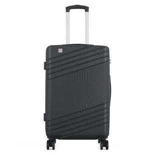 Walizka unisex na kółkach torba bagaż 24" - czarna Semi Line - Walizki - miniaturka - grafika 1