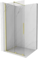 Ścianki i drzwi prysznicowe - Mexen Velar drzwi prysznicowe rozsuwane Walk-in 75 cm, transparent, złote szczotkowane - 871-075-000-03-55 - miniaturka - grafika 1