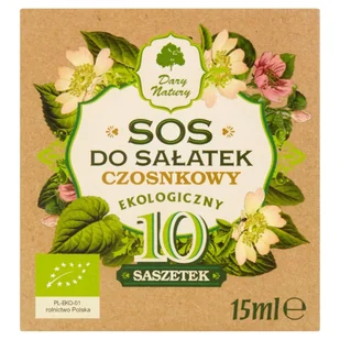 DARY NATURY - inne BIO DARY NATURY inne BIO SOS DO SAŁATEK CZOSNKOWY BIO 10 x 15 ml DARY NATURY 5902741006608 - Przyprawy i zioła sypkie - miniaturka - grafika 1