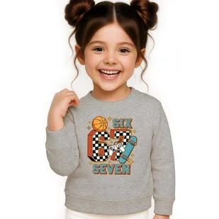 BLUZA DZIECIĘCA 67 SIX SEVEN VIRAL GAME 134-140 DLA CHŁOPCA DZIEWCZYNKI - Bluzy dla dziewczynek BLUZA DZIECIĘCA 67 SIX SEVEN VIRAL GAME 134-140 DLA CHŁOPCA DZIEWCZYNKI - Bluzy dla dziewczynek - miniaturka - grafika 1