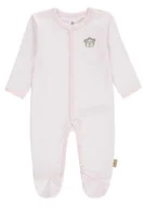 Pajacyki dla niemowląt - Pajac dziewczęcy, bawełna organiczna, różowy, paski, Bellybutton - miniaturka - grafika 1