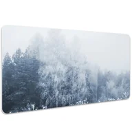 Podkładki na biurko - Podkładka na biurko z nadrukiem Krajobraz lasu zimą 100x50 cm - miniaturka - grafika 1