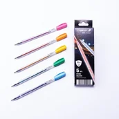 Długopisy - Pióro żelowe GZ-031 brokat 5szt. EKO etui RYSTOR 426-527EKO - miniaturka - grafika 1