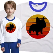 Piżamy dla dziewczynek - Piżama dziecięca Buldog Francuski Szczeniak Buldożek Retro 98/104 - VoloDonum - miniaturka - grafika 1
