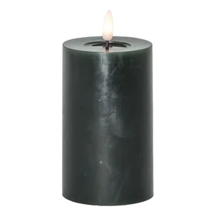 Świeca LED woskowa FLAMME FLOW zielona 15cm 1500h - Świece - miniaturka - grafika 1
