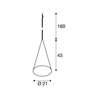 Lampy sufitowe - SLV Lampa wisząca Magico, możliwość ściemniania, czarny, salon / jadalnia, aluminium, nowoczesny - miniaturka - grafika 1