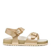 Buty dla dziewczynek - Sandały Geox J Adriel Girl J558MI 000NF C2010 M Złoty - miniaturka - grafika 1