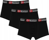 Majtki męskie - Męskie bokserki Geographical Norway 3-pak GN-02 czarny M - miniaturka - grafika 1
