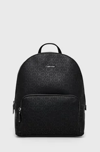 Calvin Klein plecak damski kolor czarny mały wzorzysty - Plecaki - miniaturka - grafika 1