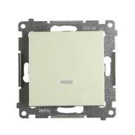 Wyłączniki światła i elektryczne - Simon Włącznik pojedynczy z podświetleniem 54 kremowy - miniaturka - grafika 1