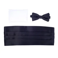 Marynarki męskie - ZESTAW PAS SMOKINGOWY MUCHA POSZETKA , ZES-PAS-SMO-2 - miniaturka - grafika 1