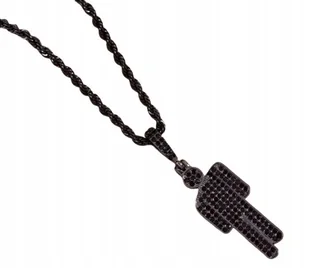 Naszyjnik wisiorek Billie Eilish Czarny prezent Y2K - Wisiorki - miniaturka - grafika 1