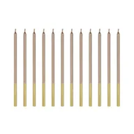 Urodziny dla dorosłych - Świeczki urodzinowe różowe złoto 14cm - miniaturka - grafika 1