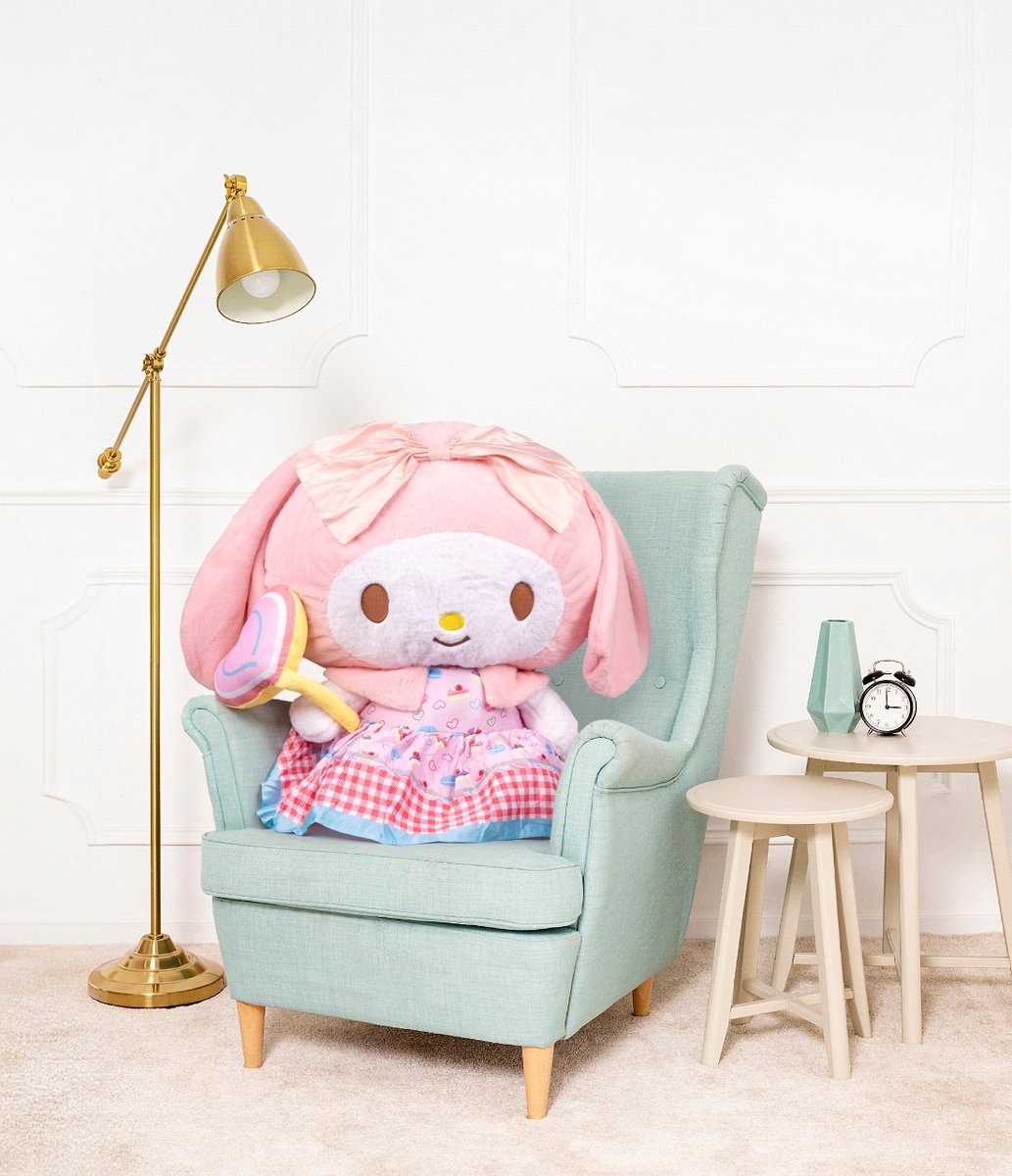 DUŻY MIŚ PLUSZOWY BAJKA HELLO KITTY MY MELODY LIZAK Z SERCEM - 85CM
