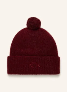 Calvin Klein Czapka Z Dodatkiem Alpaki rot - Czapki damskie - miniaturka - grafika 1