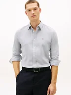 Koszule męskie - Tommy Hilfiger Męska koszula casual Mężczyźni Regular Fit Bawełna niebieski|biały wzorzysty, M - miniaturka - grafika 1