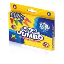 Astra Kredki świecowe Jumbo 12 kolorów - Kredki, ołówki, pastele i pisaki - miniaturka - grafika 1