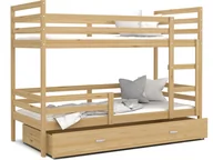 Łóżka dla dzieci i młodzieży - Łóżko piętrowe 160x80 drewniane sosna JACEK - miniaturka - grafika 1