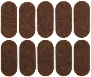 Vorel Podkładki filcowe 20x45 mm brązowe 10 sztuk 74866 - Meble modułowe i akcesoria - miniaturka - grafika 1