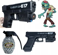Zabawki militarne - Glock Pistolet Kulki Karabin Pistolety + Tarcza - miniaturka - grafika 1