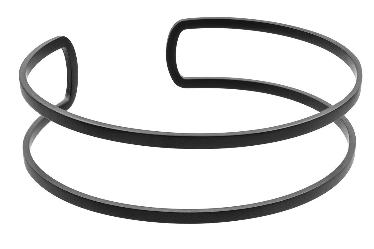 Czarna Bransoleta Na Ramię Ze Stali Szlachetnej