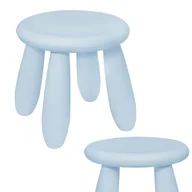 Krzesła obrotowe dla dzieci - Krzesełko dla dzieci stołek plastikowy niebieski dziecięcy stabilny krzesło - miniaturka - grafika 1