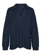 Swetry damskie - Vero Moda Sweter "Luna" w kolorze granatowym - miniaturka - grafika 1