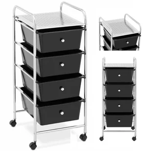 physa Pomocnik kosmetyczny - 4 szuflady - czarny PHYSA RR-32 - Pozostałe akcesoria kosmetyczne - miniaturka - grafika 1