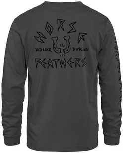t-shirt HORSEFEATHERS BAD LUCK LS T-SHIRT Gray - Koszulki męskie - miniaturka - grafika 1