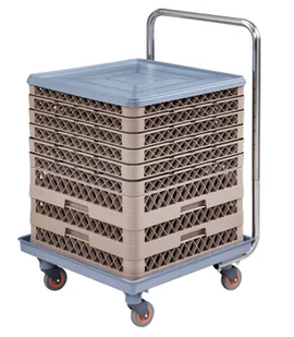 Wózek z uchwytem na kosze do zmywarek 540x600x880 mm TECHNICA, Silver Line - Wózki na żywność - miniaturka - grafika 1