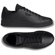Trampki męskie - BUTY SPORTOWE MĘSKIE TRAMPKI ADIDAS WYGODNE NA CO DZIEŃ CZARNE 42 2/3 - miniaturka - grafika 1