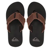 Klapki i japonki męskie - Japonki Quiksilver AQYL100047 Brązowy - miniaturka - grafika 1