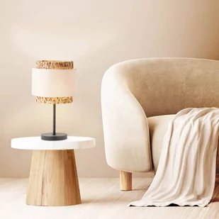 Lampa stołowa Waterlilly czarna/naturalna/biała - Lampy stojące - miniaturka - grafika 1