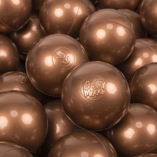 KiddyMoon Plastikowe piłeczki 7cm miedziany 50 Zabawka zestaw kulek - Zabawki do kąpieli - miniaturka - grafika 1