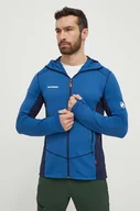 Bluzy męskie - Mammut bluza sportowa Taiss Light kolor niebieski z aplikacją - miniaturka - grafika 1