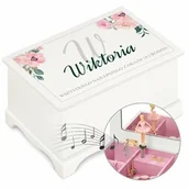 Pozytywki dla dzieci - Szkatułka drewniana z pozytywką i nadrukiem dla niej na 18 urodziny - miniaturka - grafika 1