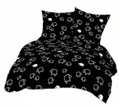 Pościel - pościel bawełna lux 140x200 + 1 poszewka B 200-2 baranki czarne - miniaturka - grafika 1