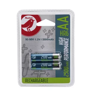 Auchan - Zestaw akumulatorów Essential AA HR 6 - Ładowarki i akumulatory - miniaturka - grafika 1