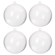 Bombki - Bombki akrylowe 8cm kula plastikowa decoupage zestaw 4 szt. - miniaturka - grafika 1