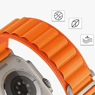 Pasek do zegarka sportowy Alogy Sport Strap do Apple Watch 4/5/6/7/8/SE (38/40/41mm) Pomarańczowy - Akcesoria do smartwatchy - miniaturka - grafika 13