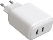 Ładowarki do telefonów - Ładowarka sieciowa 2x USB-C PD 35W max. biała - miniaturka - grafika 1