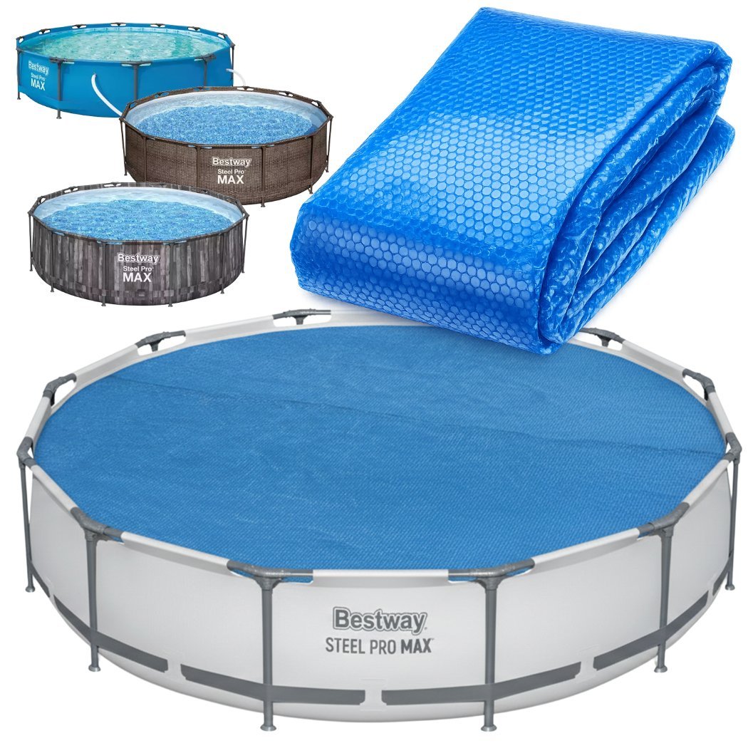 Bestway mata fola solarna do basenu  steel pro max 366cm gruba pokrywa