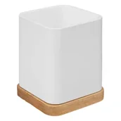 Pojemniki łazienkowe - 5five Simply Smart Kubek na szczoteczki Natureo White - miniaturka - grafika 1