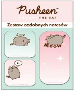 Zestaw ozdobnych notesów Pusheen The Cat 30k 77 gram, 1 szt 3 x 3 cm + 2 szt.  3 x 6 cm - Notesy i bloczki - miniaturka - grafika 1