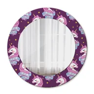 Lustra - Okrągłe Lustro Łazienkowe Jednorożec gwiazdy 50cm - miniaturka - grafika 1