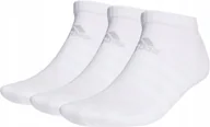 Skarpetki męskie - Skarpetki Adidas Cushioned 3pak niskie białe skarpetki do kostki roz. 43-45 - miniaturka - grafika 1
